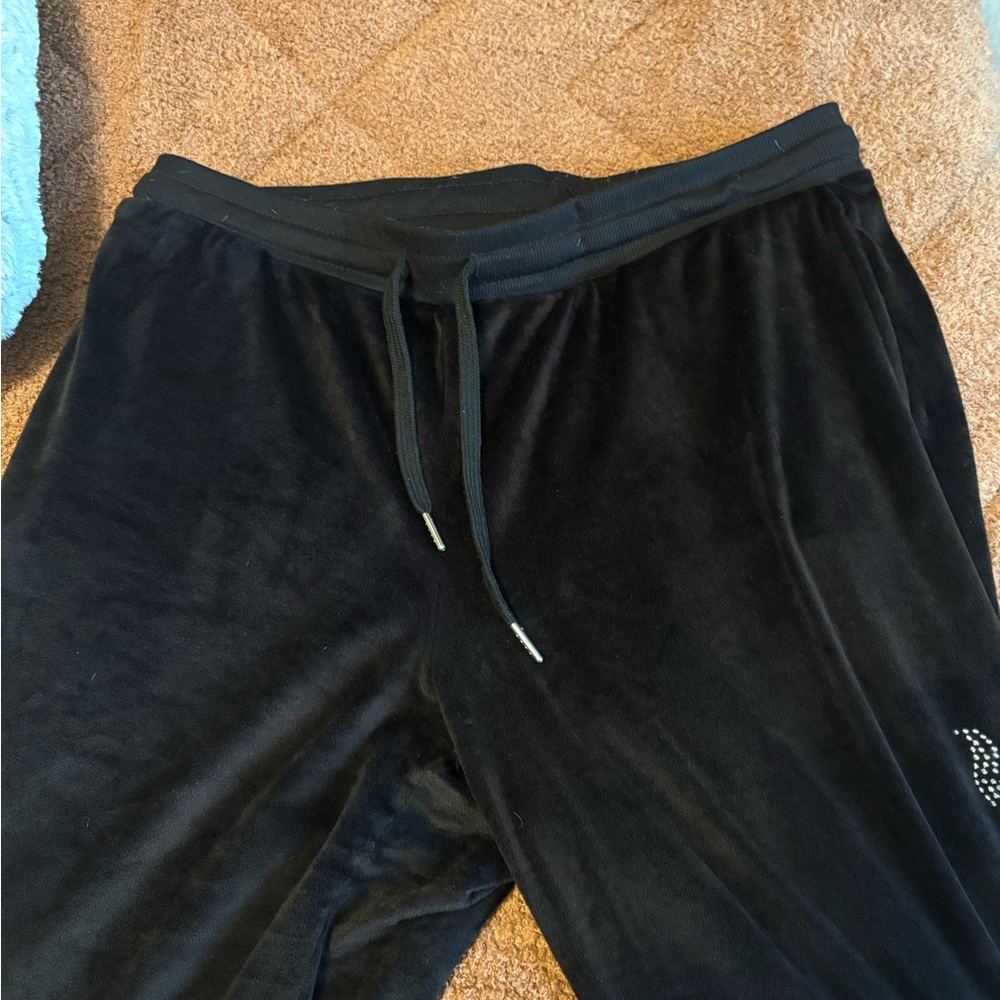 Black Velour Joggers